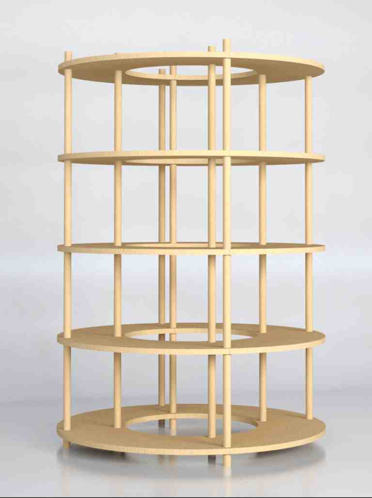 estantería redonda tipo totem _ sistema UNO