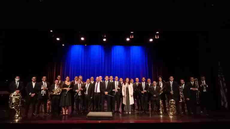 Banda de Conciertos de Guanacaste en el Teatro Eugene O'Neill junto a la Sra. Ministra Nayuribe Guadamuz